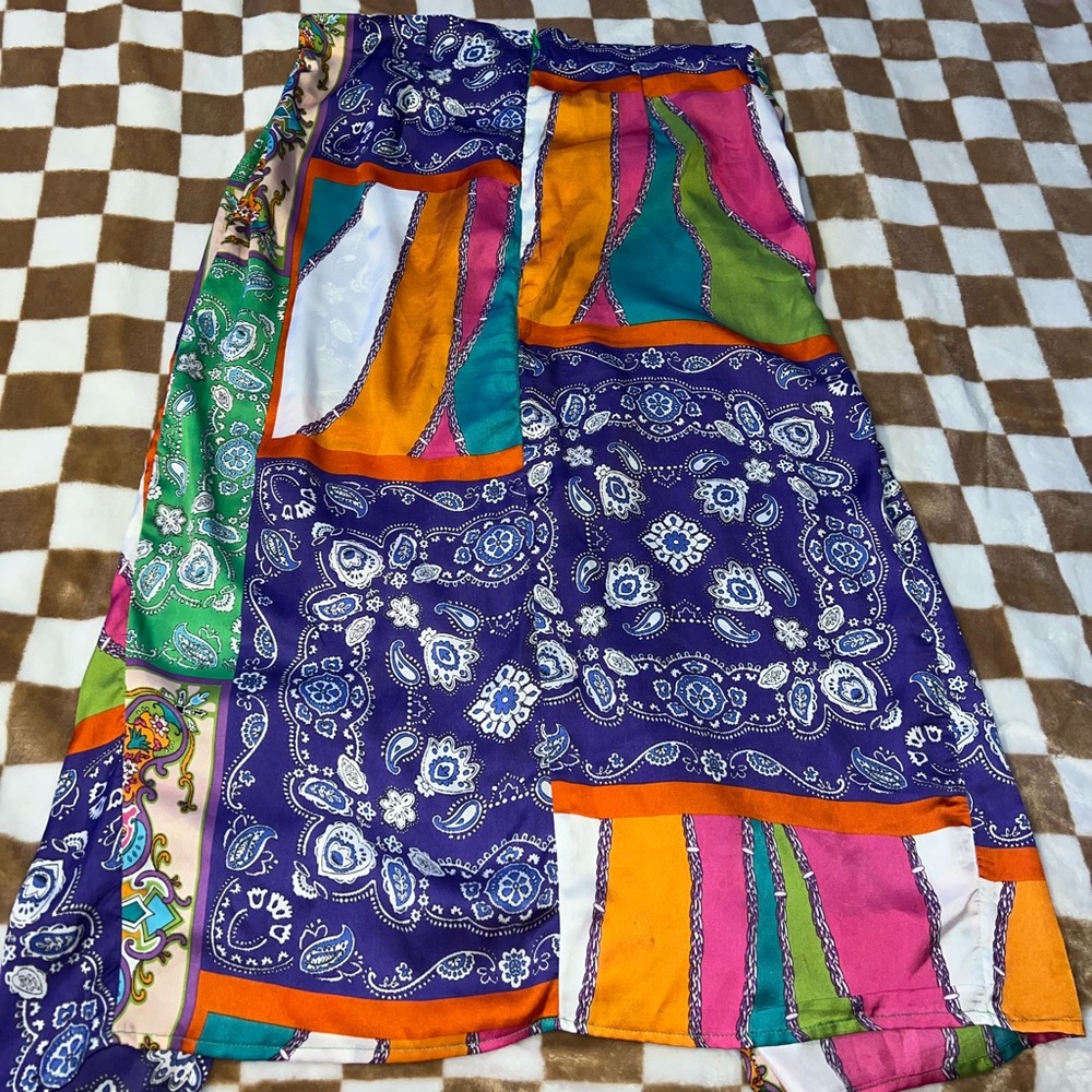 Silk wrap skirt